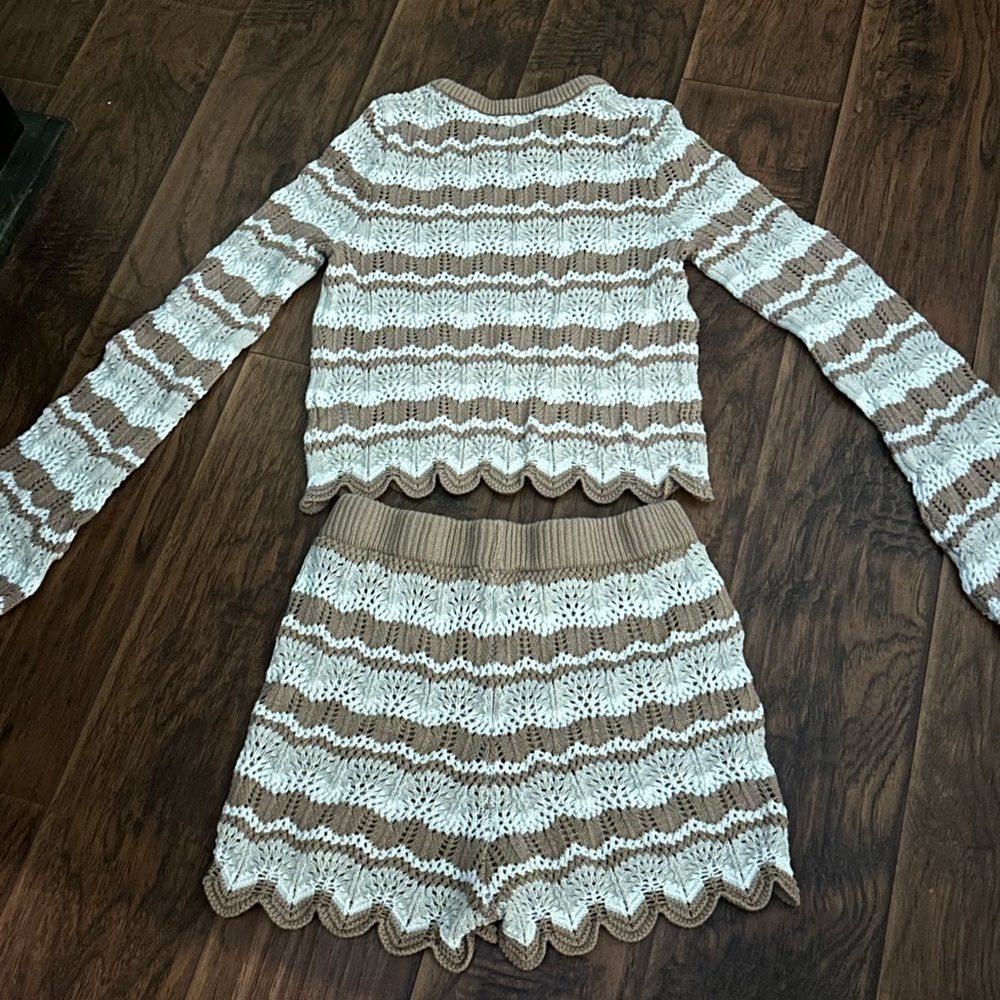 Brown & white knit set from TJ Maxx!